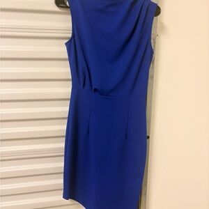 Aisize Elegant Blue Sleeveless Dress